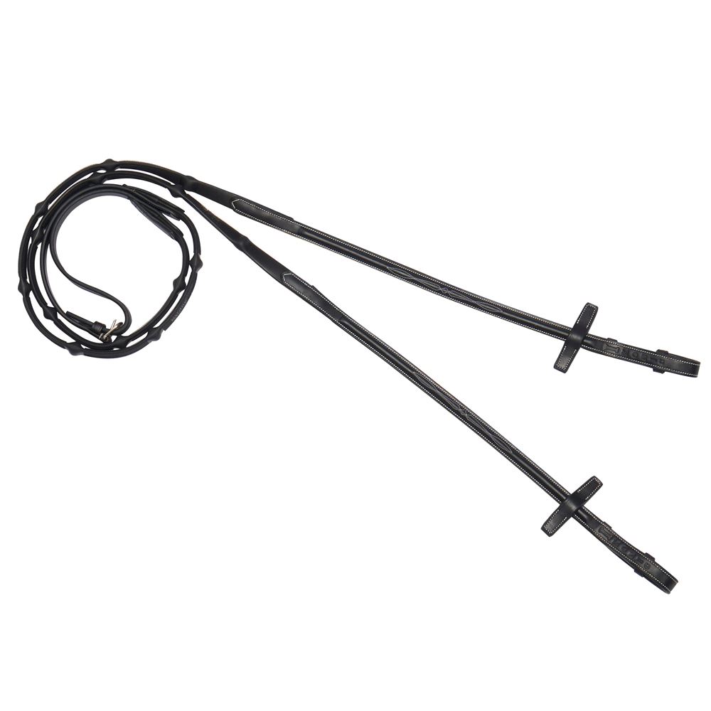 Ikonic Rubber Reins with Stops - Thin 15mm