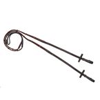 Ikonic Rubber Reins with Stops - Thin 15mm