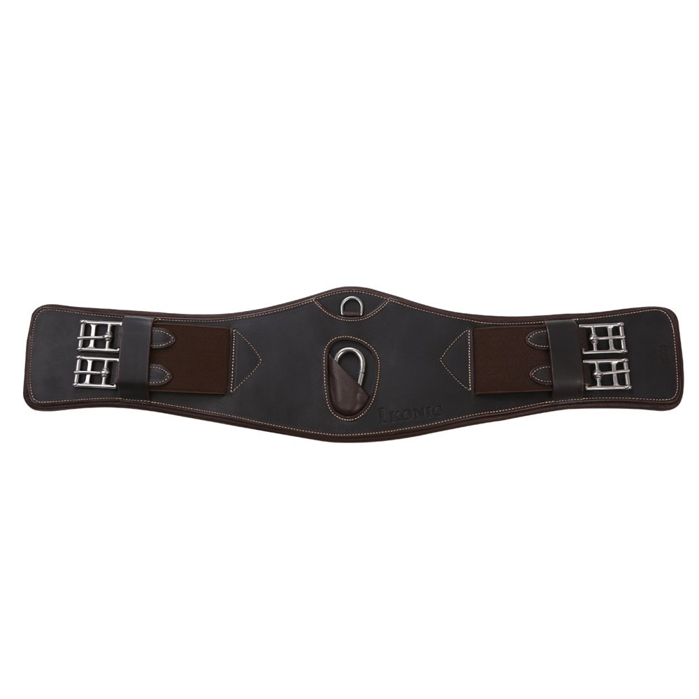 [5606] Ikonic eventing rak lädergjord (50 Cm, Svart)