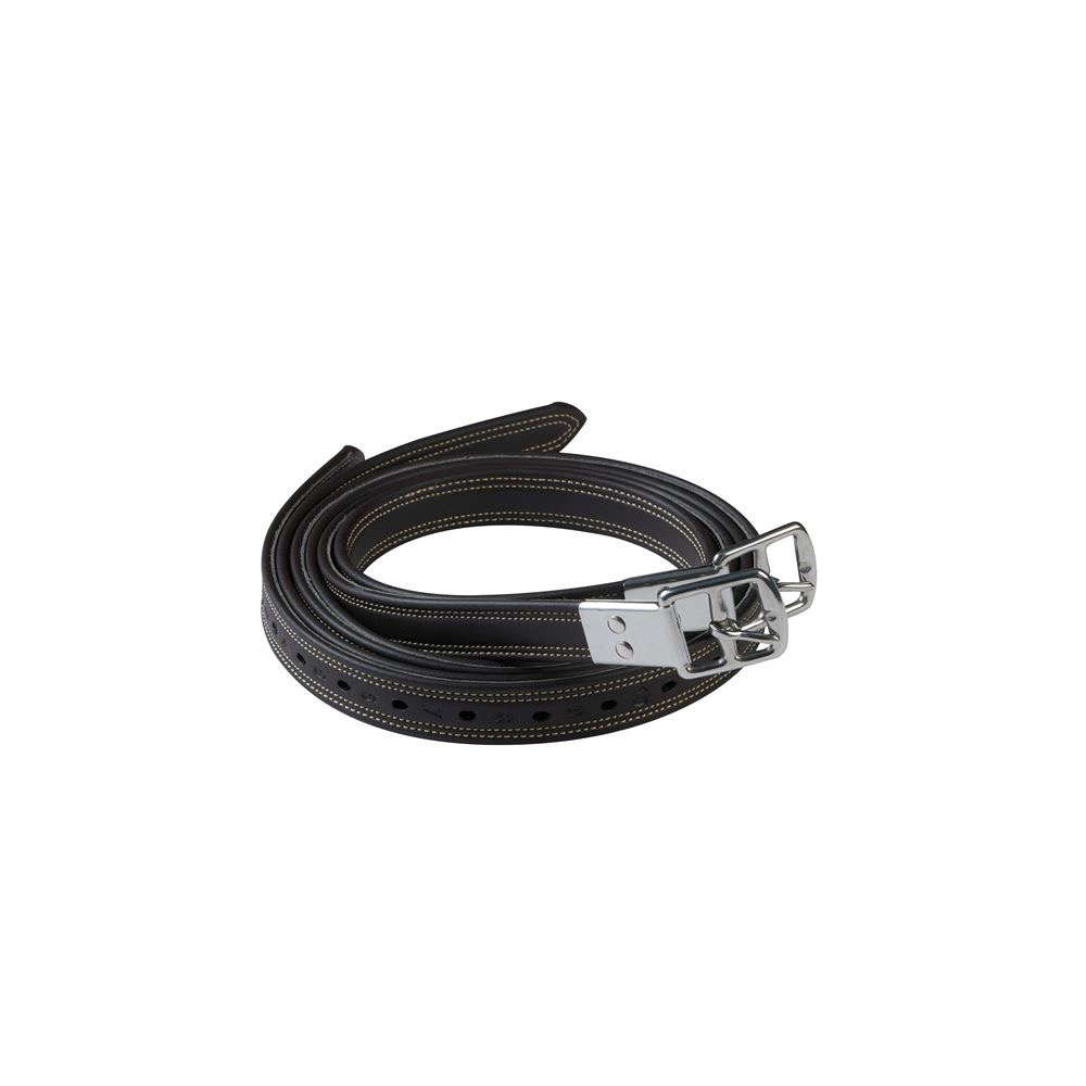 [STI02-] Ikonic Hybrid Lined Stirrup Leathers (115 Cm, Black)