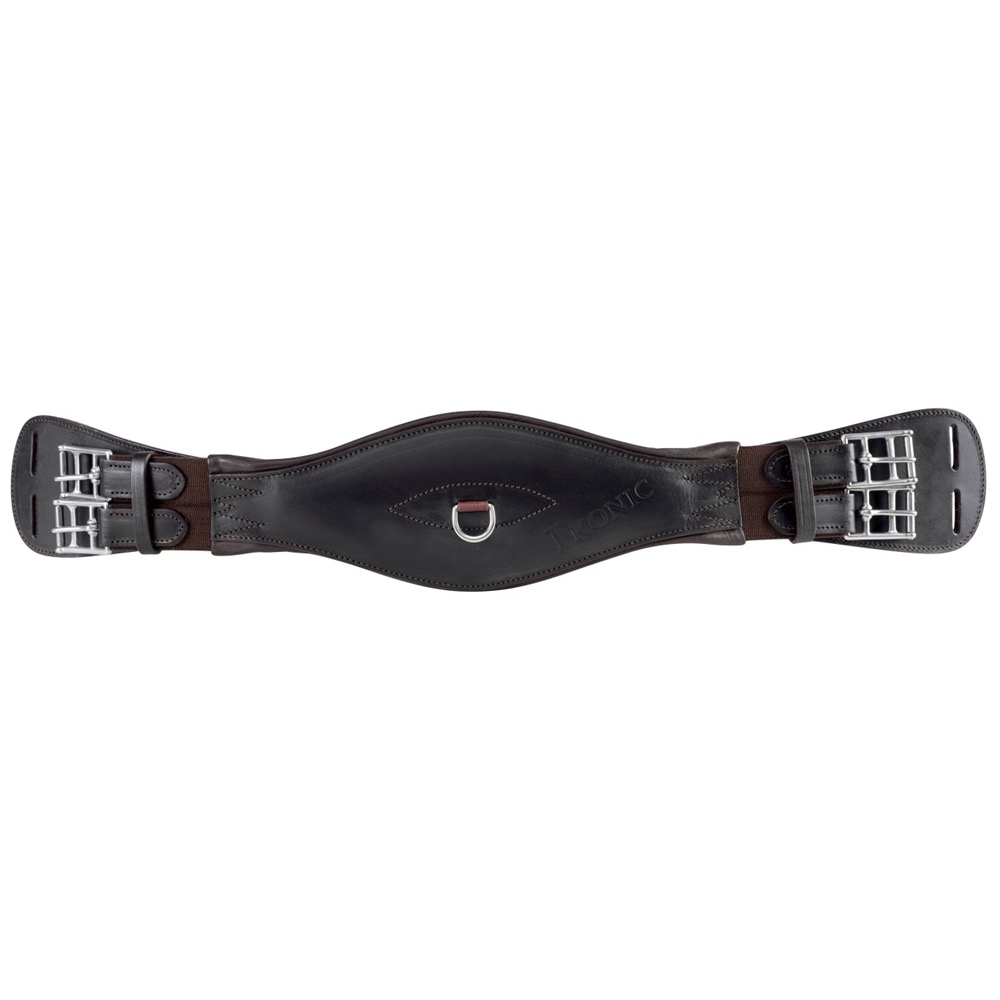[5603] Ikonic anatomischer Dressur Gurt (Schwarz, 40 Cm)