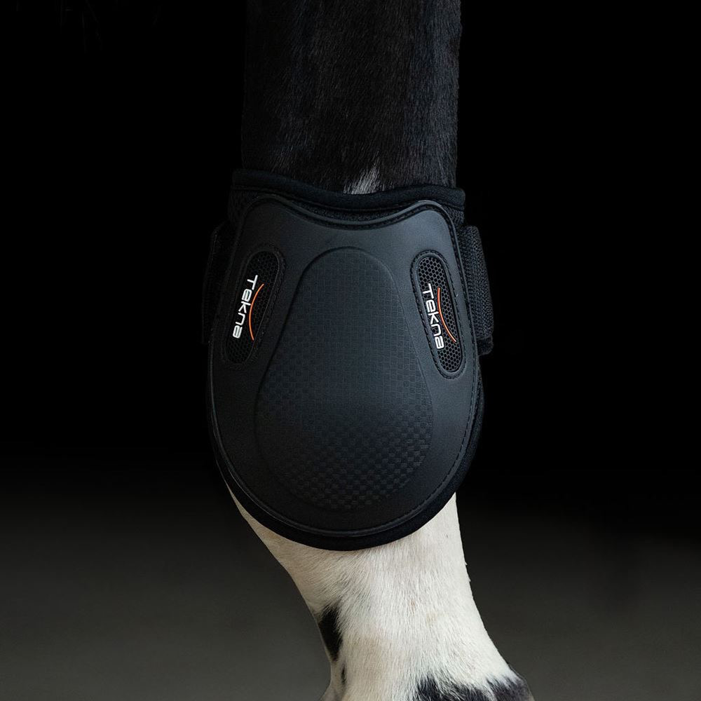 [THPB01] Tekna Rear Horse Boots (S, Black, Synthetic sheepskin)