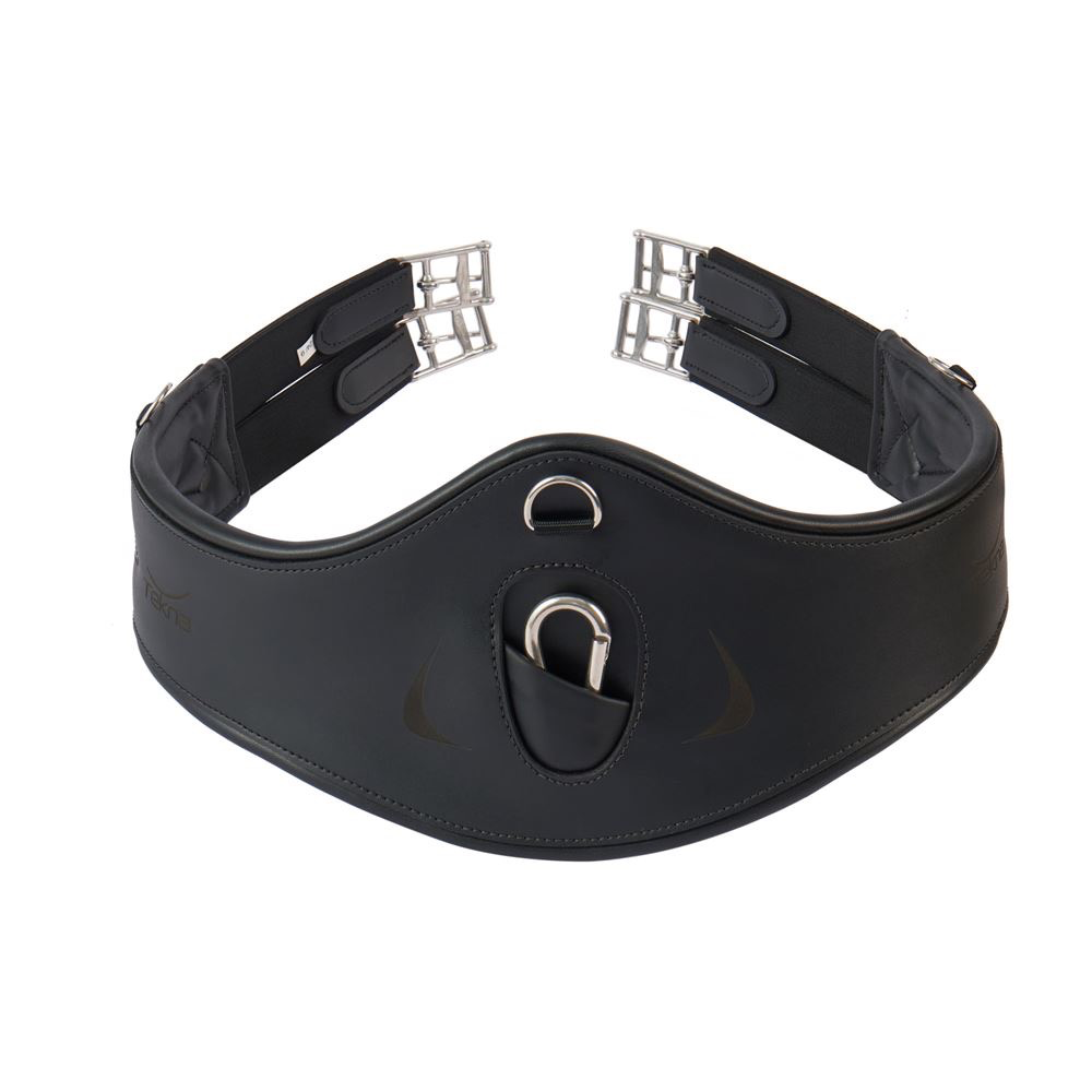 [TGIC01] Tekna Classic Girth with Multiple Lining Options (Black, 110 Cm, Synthetic sheepskin, washable and removable)