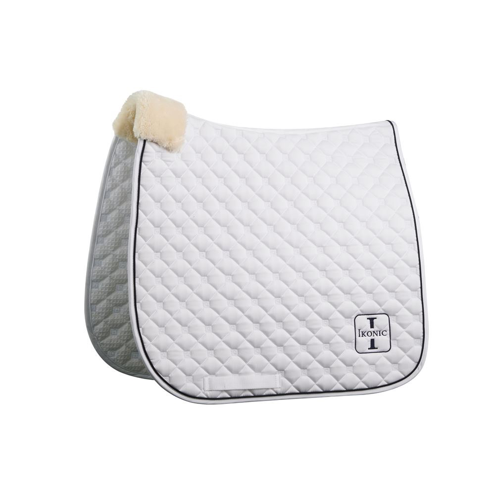 [SPD04] Sottosella da dressage Ikonic con fodera in cotone waffle (White)